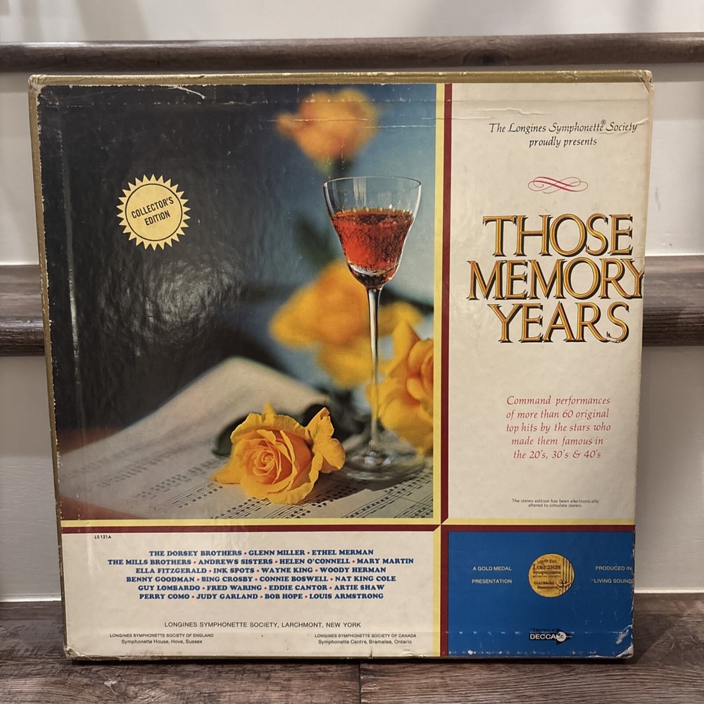 Those Memory Years Boxed Set (6) Various Artists Vinyl LP - Very Good Condition